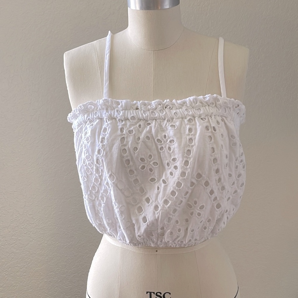 White Express Crop Top